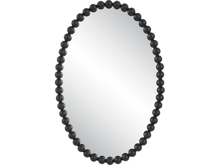 Uttermost Mirrors Serna Black Oval Mirror 09876 at Norwood Furniture