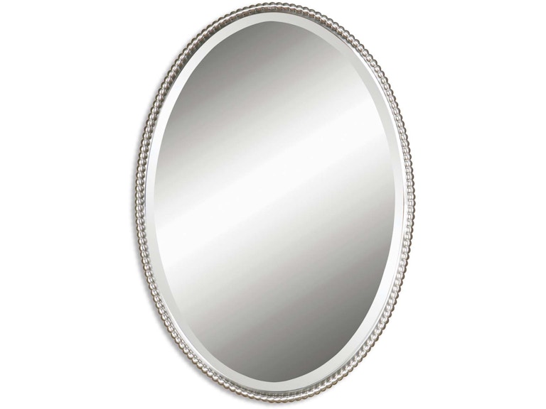 Uttermost Mirrors Sherise Brushed Nickel Oval Mirror 01102 B At Norwood Furniture
