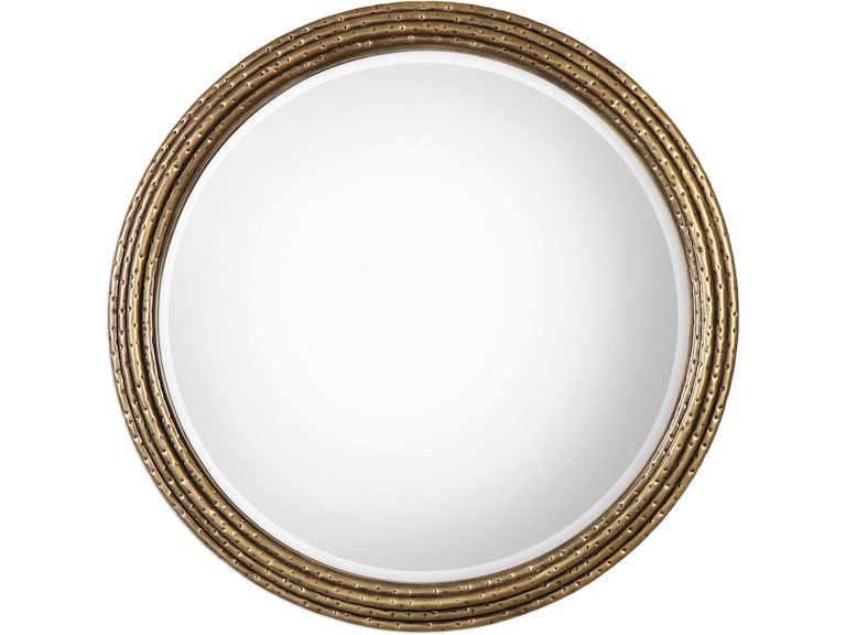 Uttermost Mirrors Spera Round Gold Mirror 09183 at Norwood Furniture