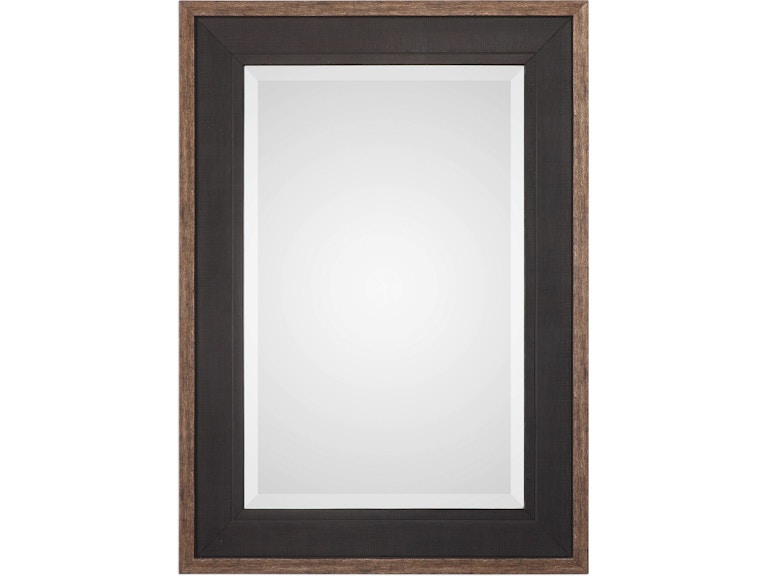 Uttermost Mirrors Staveley Rustic Black Mirror 09377 at Norwood Furniture