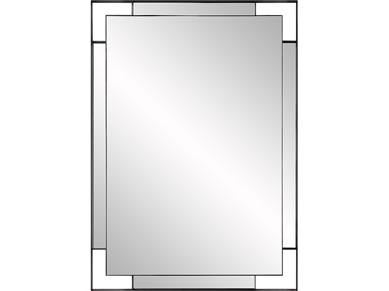 Uttermost Mirrors Stellan Black Mirror 09938 at Norwood Furniture