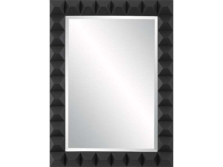 Uttermost Mirrors Studded Black Mirror 09941 at Norwood Furniture