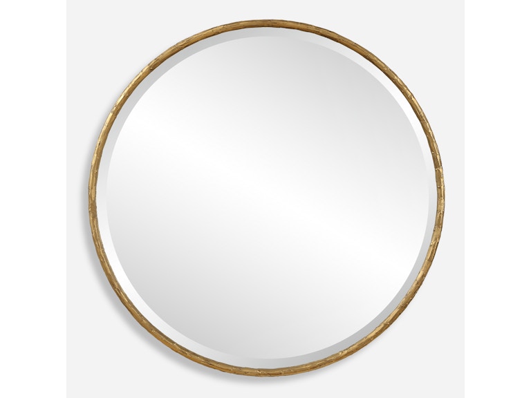 Uttermost Mirrors Sutton Aged Gold Round Mirror 09989 at Norwood Furniture