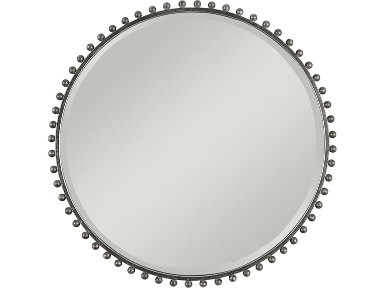 Uttermost Mirrors Taza Round Iron Mirror 09691 at Norwood Furniture