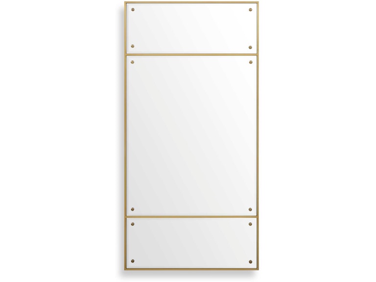 Uttermost Mirrors Wrenton Brass Rectangular Mirror 08252 at Norwood Furniture