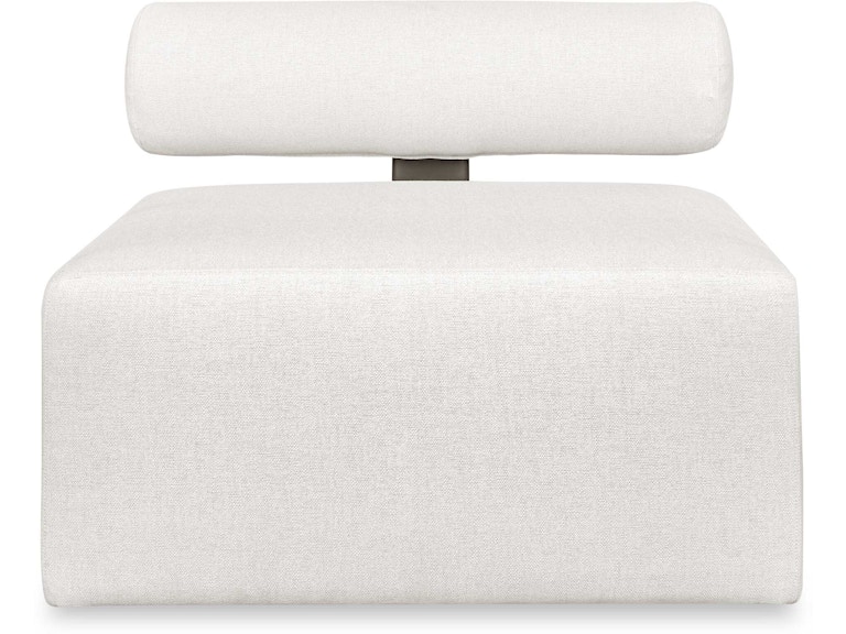 Uttermost Outdoor Furniture Bolster Back White Armless Outdoor Sofa 53032 at Norwood Furniture