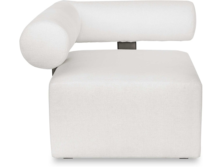 Uttermost Outdoor Furniture Bolster Back White Outdoor Corner Sofa 53033 at Norwood Furniture