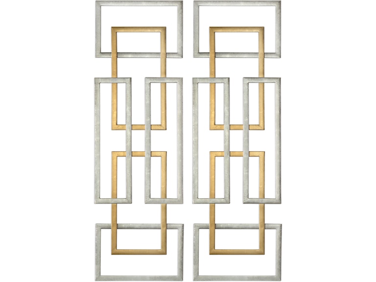 Uttermost Wall Decor Aerin Geometric Wall Art Set/2 04145 At Norwood Furniture