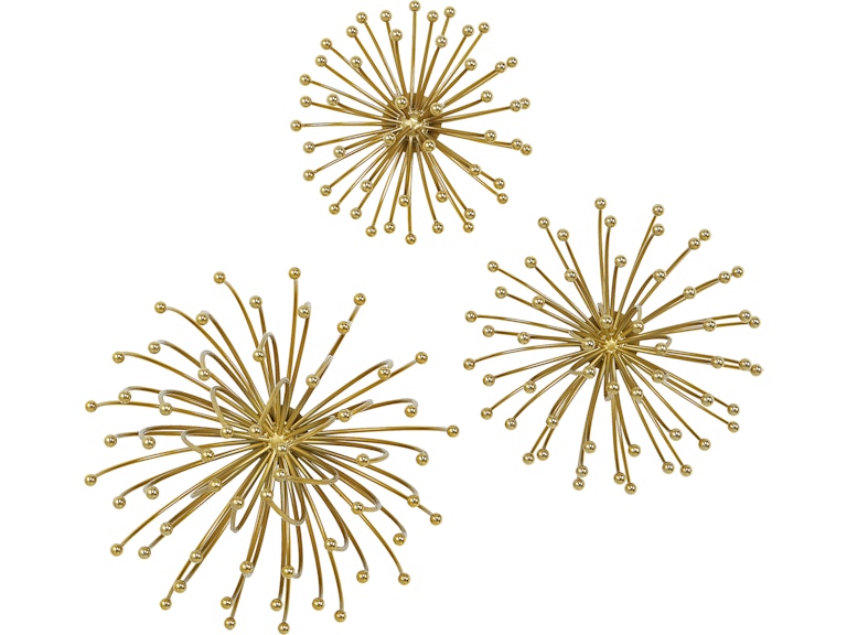 Uttermost Wall Decor Aga Gold Metal Wall Decor Set/3 04337 at Norwood Furniture