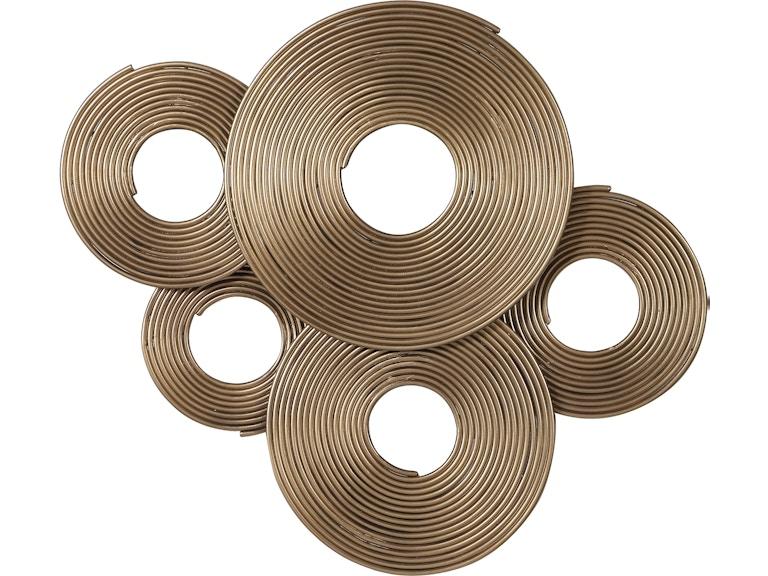 Uttermost Wall Decor Ahmet Gold Rings Wall Decor 04201 at Norwood Furniture