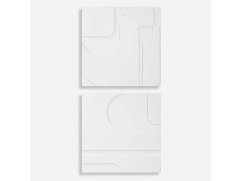 Uttermost Wall Decor Contours White Wall Decor Set/2 04373 at Norwood Furniture