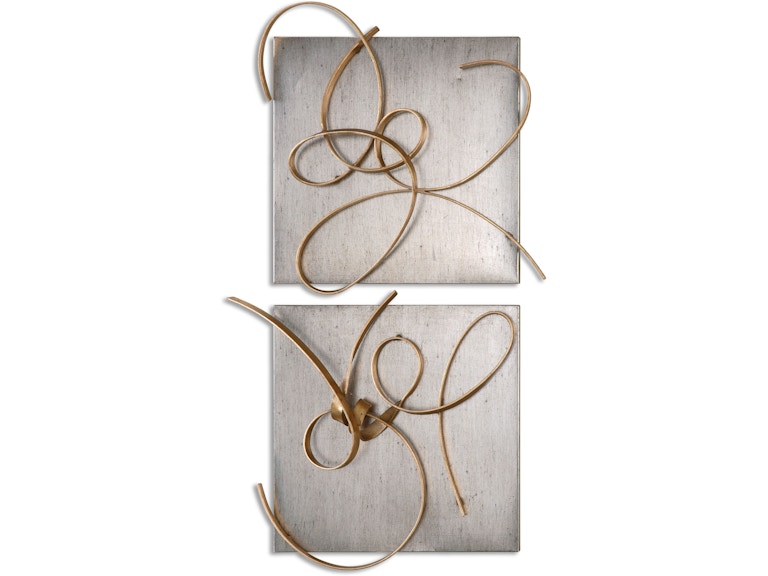Uttermost Wall Decor Harmony Metal Wall Art Set/2 07071 at Norwood Furniture