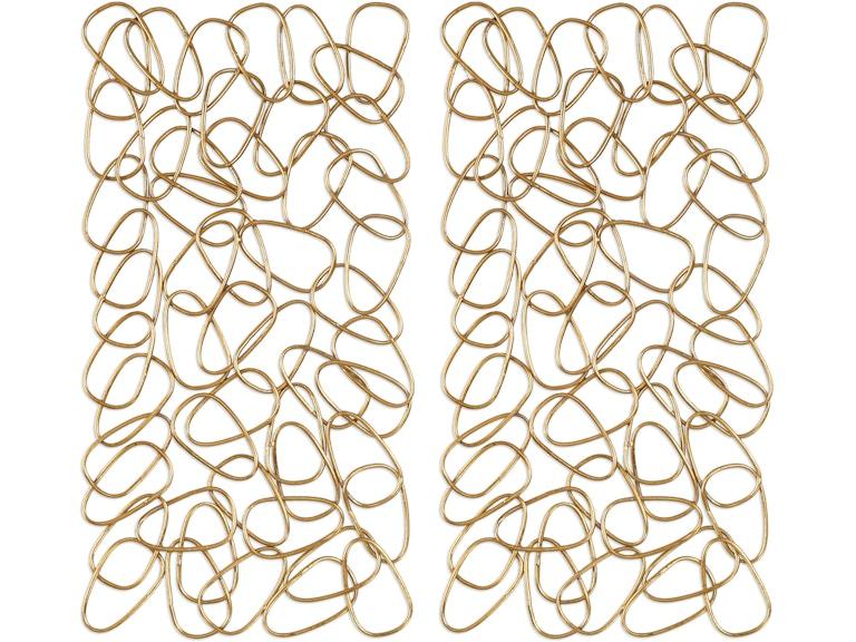Uttermost Wall Decor In The Loop Gold Wall Art Set/2 04124 At Norwood Furniture