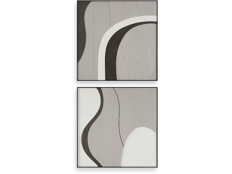 Uttermost Wall Decor Joel Modern Wood Wall Art Set/2 04387 at Norwood Furniture