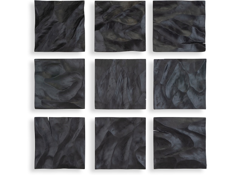 Uttermost Wall Decor Malosi Black Wood Wall Decor Set/9 04377 at Norwood Furniture
