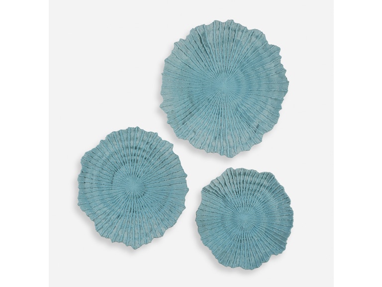 Uttermost Wall Decor Ocean Gems Blue Wall Decor Set/3 04378 at Norwood Furniture