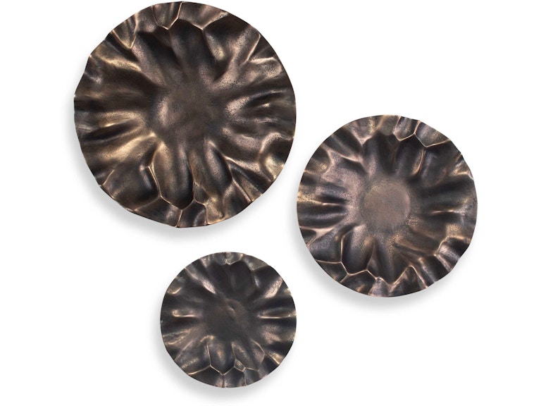 Uttermost Wall Decor Peonia Outdoor Bronze Wall Art Set/3 04390 at Norwood Furniture