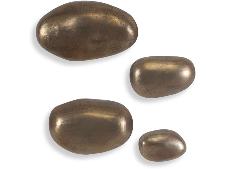 Uttermost Wall Decor Set In Stone Brass Outdoor Wall Art Set/4 04389 at Norwood Furniture