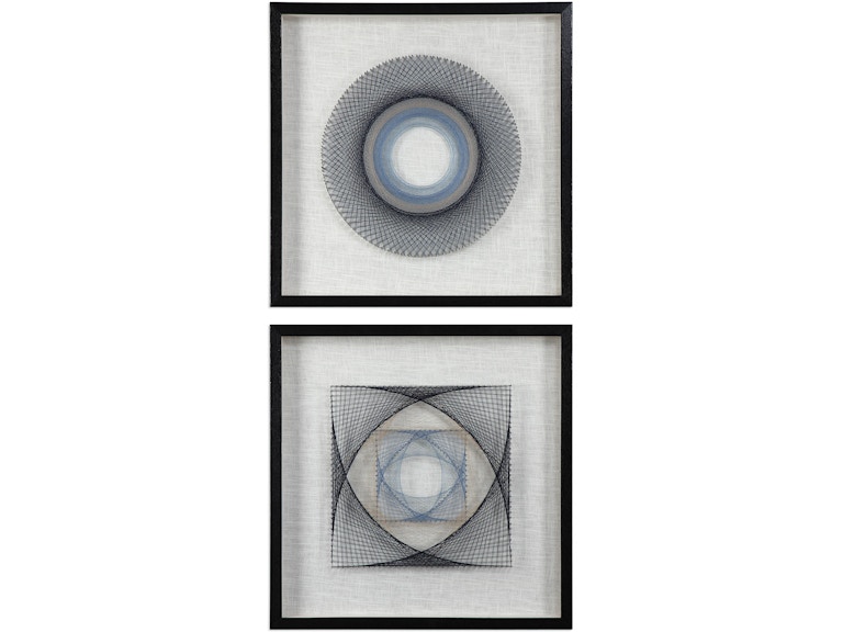 Uttermost Wall Decor String Duet Geometric Art Set/2 04111 At Norwood Furniture