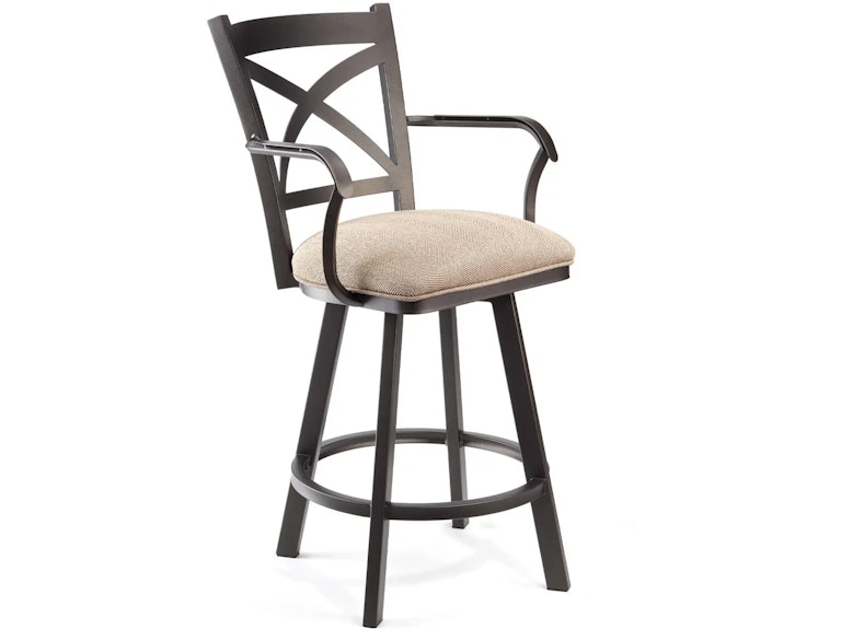 Wesley Allen Casual Dining Edmonton Barstools With Back B513 AS at Norwood Furniture